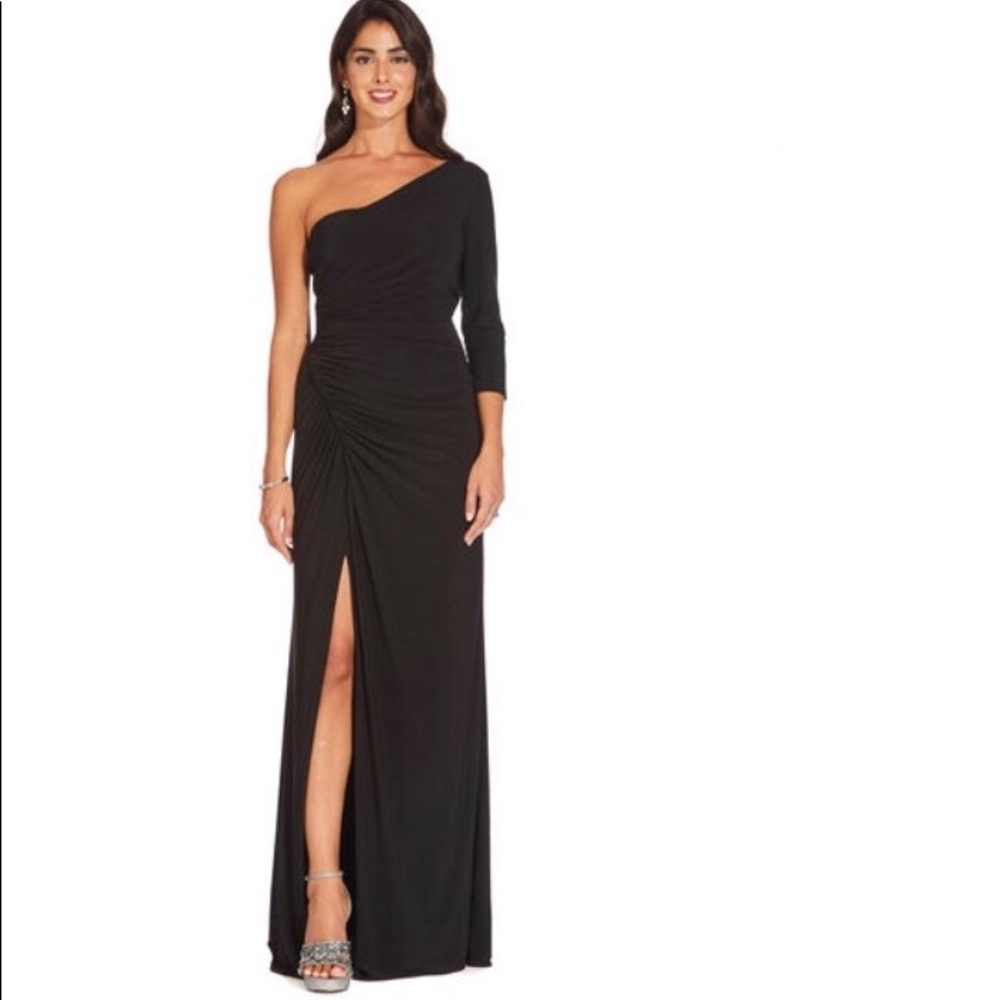 NEW Adrianna Papell One Shoulder Gown